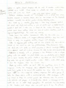 Hell’s Horizon - First notes - page 1